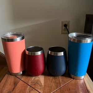Bundle of four yeti tumblers